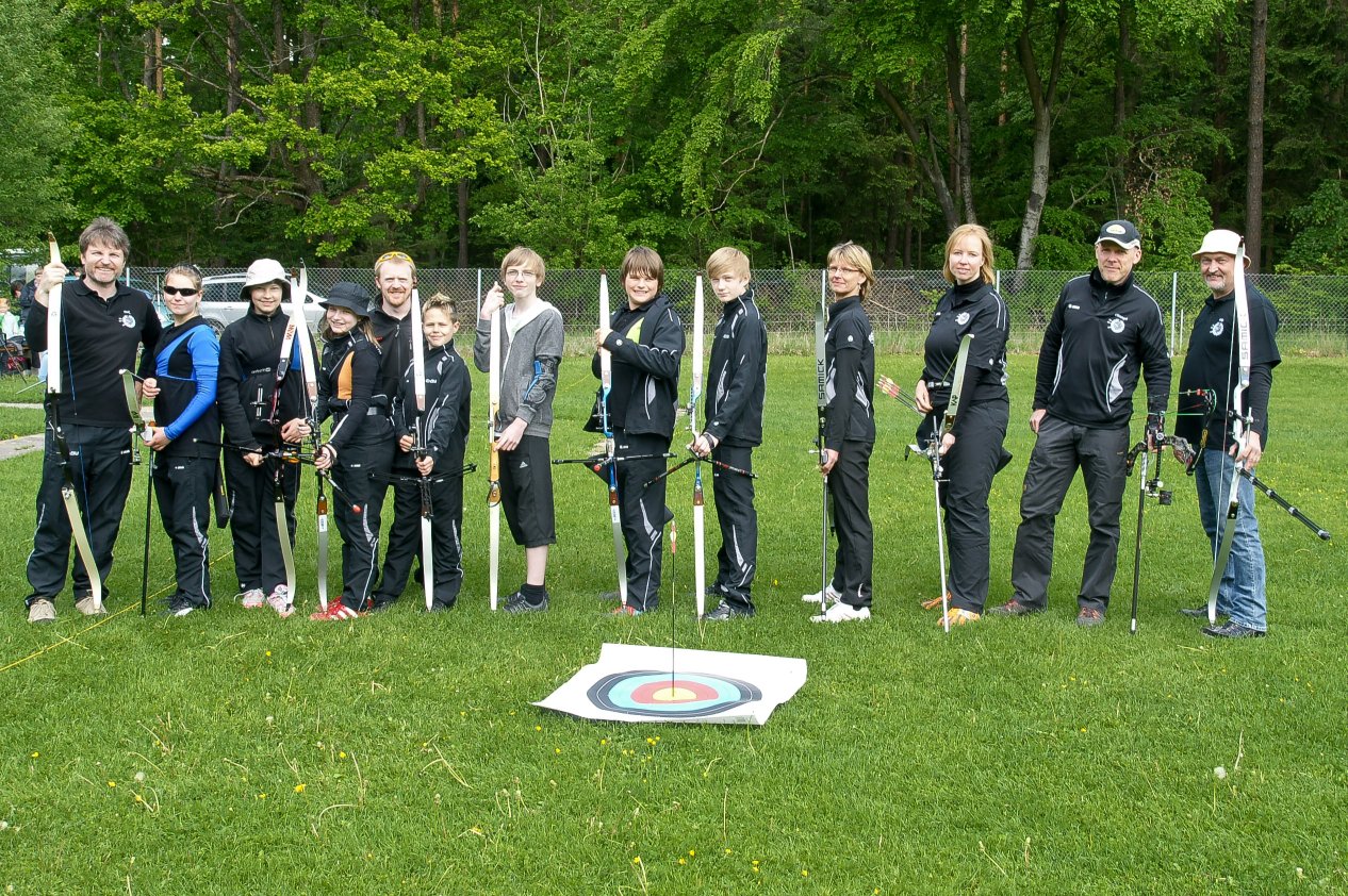 die Weilemer Bogenschützen auf der Kreismeisterschaft 2012 in Magstadt...